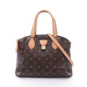 Louis Vuitton Rivoli Handbag Canvas Leather Monogram Brown